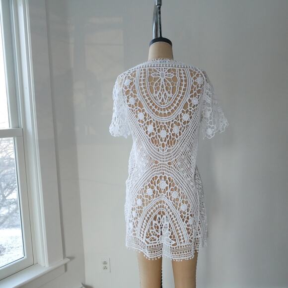 White crochet slip dress y2k vintage by Aldo Marino Positano Small dress - Picture 9 of 9